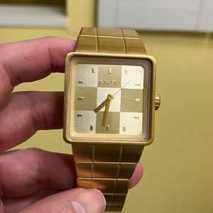 Mens Nixon Gold Watch